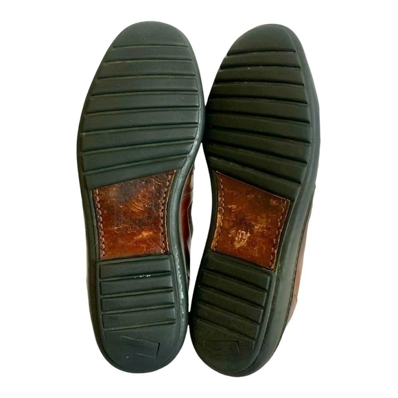 Men’s Shoes Hand Crafted BRAGANO Italian Brown Leather Straps Sandals Slipons - Picture 5 of 7